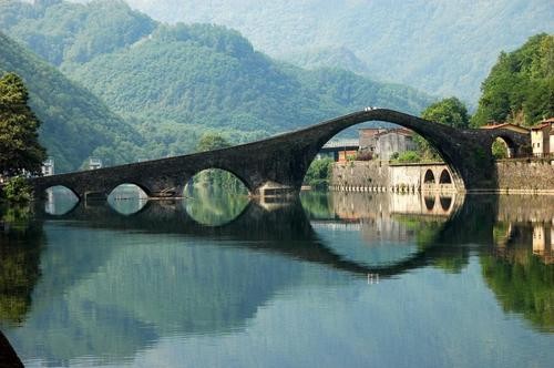 Photo:  14th century Devil's Bridge, Lucca, Italy 